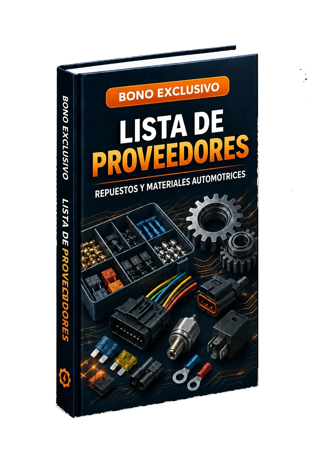 Mockup del bono Lista de Proveedores de Repuestos y Materiales Automotrices