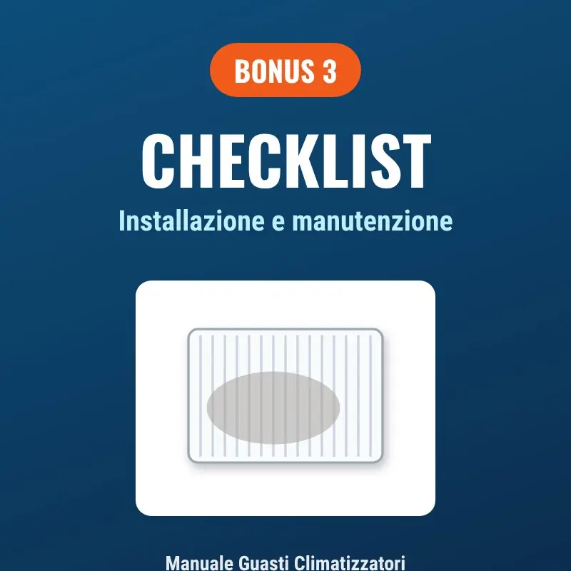 Checklist installazione e manutenzione